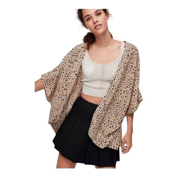 Aritzia | Sunday Best Cosima Kimono Leopard Print - Size Small / Medium - Picture 1 of 11